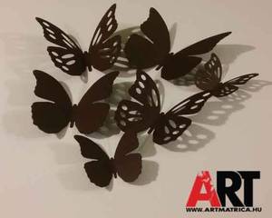  Sötétbarna pillangók 3D faldekor
