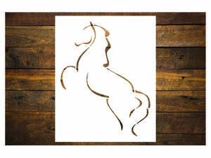 Ágaskodó ló festősablon stencil 1