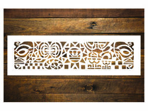 Maori bordűr minta festősablon stencil 2