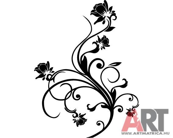 Dekoratív dísz virág festősablon stencil 1