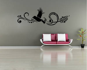  Dekoratív minta madár festősablon stencil