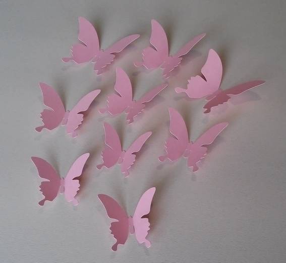 Világos rózsaszín 3D faldekor 1