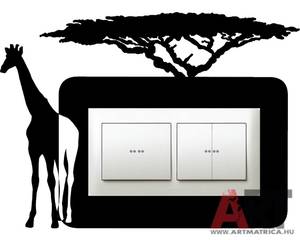  Zsiráf afrika villanykapcsoló falmatrica