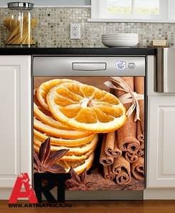 Narancs fahély csillagánizs mosogatógép öntapadós matrica 0