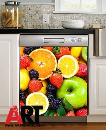 Gyümölcs mosogatógép öntapadós matrica 0