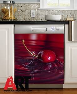 Meggy gyümölcs mosogatógép öntapadós matrica 0