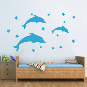 Delfinek csillagok festősablon stencil 0