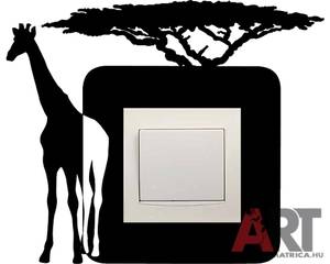  Zsiráf Afrika villanykapcsoló falmatrica